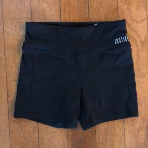 3/$20 - Justice Black Compression Shorts